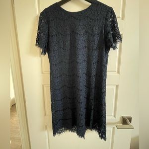 Navy Lace Lulus Shift Dress Size L